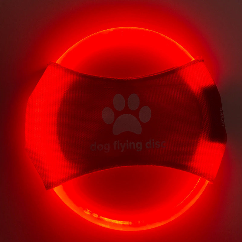 Pet luminous products LED rechargeable pet luminous Frisbee dog dog training toy pet dog dog toy Frisbee