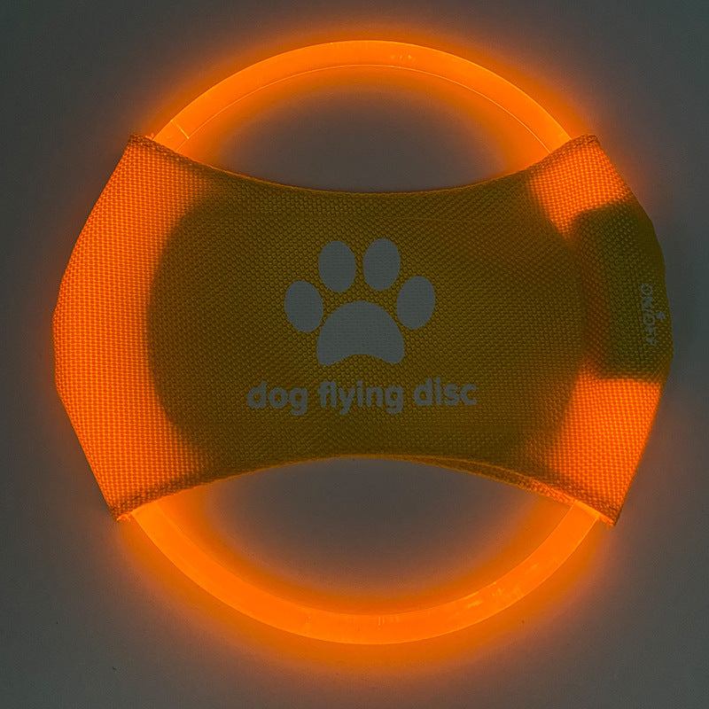 Pet luminous products LED rechargeable pet luminous Frisbee dog dog training toy pet dog dog toy Frisbee
