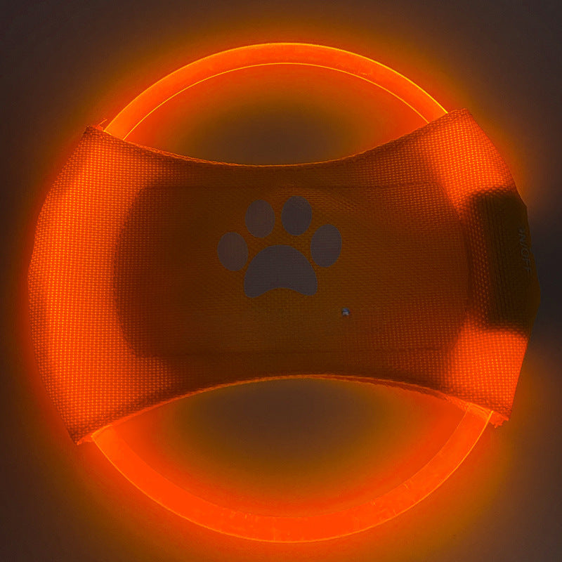 Pet luminous products LED rechargeable pet luminous Frisbee dog dog training toy pet dog dog toy Frisbee