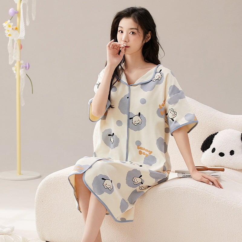 Women's pure cotton home wear with chest pads