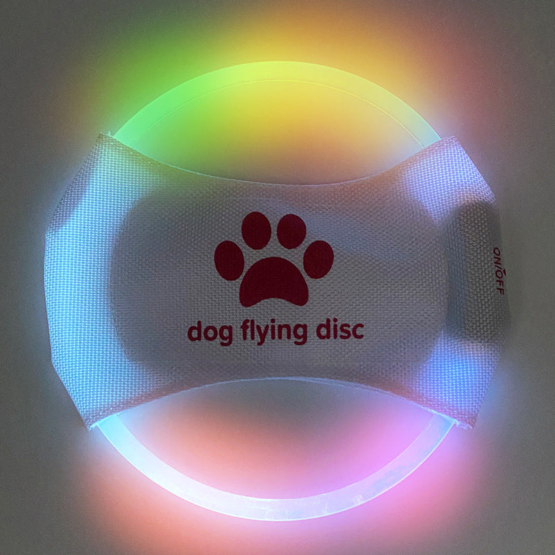 Pet luminous products LED rechargeable pet luminous Frisbee dog dog training toy pet dog dog toy Frisbee