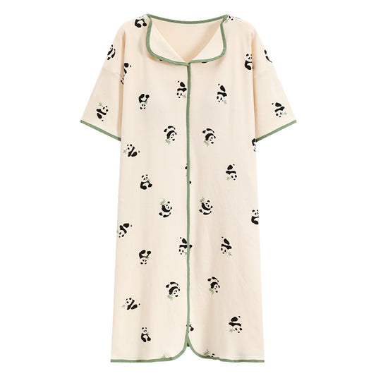 Women's pure cotton home wear with chest pads