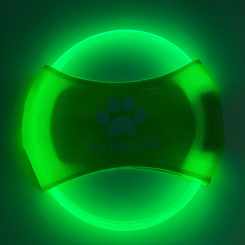 Pet luminous products LED rechargeable pet luminous Frisbee dog dog training toy pet dog dog toy Frisbee