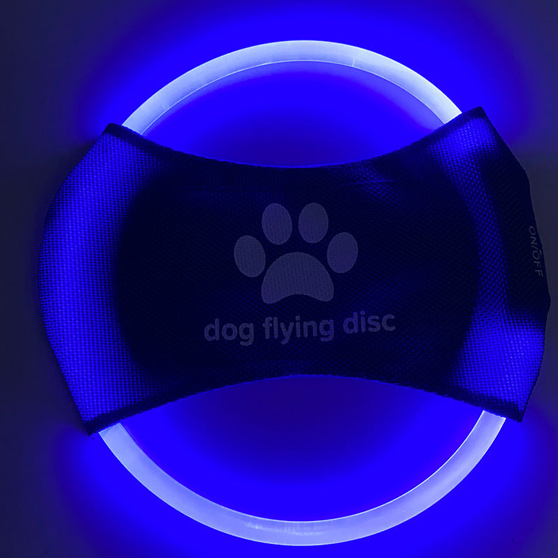 Pet luminous products LED rechargeable pet luminous Frisbee dog dog training toy pet dog dog toy Frisbee