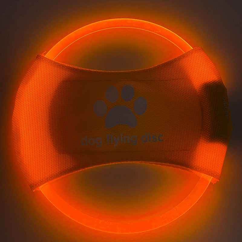 Pet luminous products LED rechargeable pet luminous Frisbee dog dog training toy pet dog dog toy Frisbee